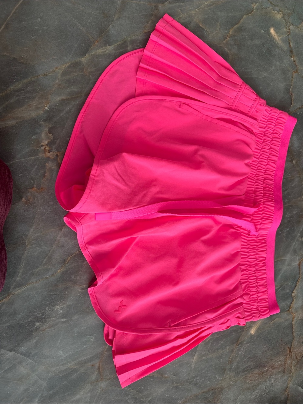 JoyLab Neon Pink Athletic Shorts with Pleated Detail